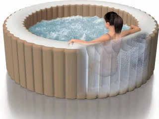 Intex PureSpa Energy Saving Opblaasbare Spa 4-Persoons Beige