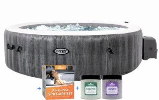 Intex PureSpa Greywood Bubble Deluxe — Ruime, complete opblaasbare spa voor gezelschappen