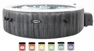 De Intex PureSpa Greywood Bubble Deluxe Spa in één oogopslag