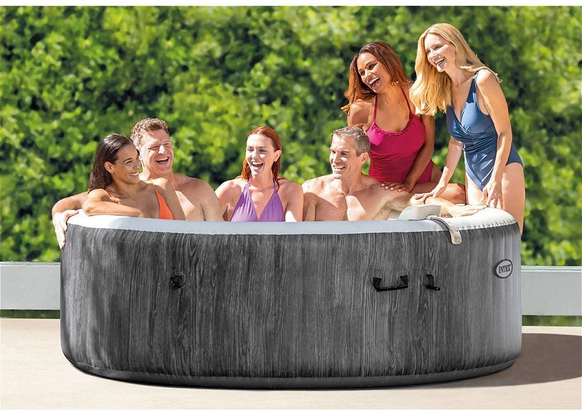 Intex PureSpa Greywood De Luxe Jacuzzi 6-persoons Set