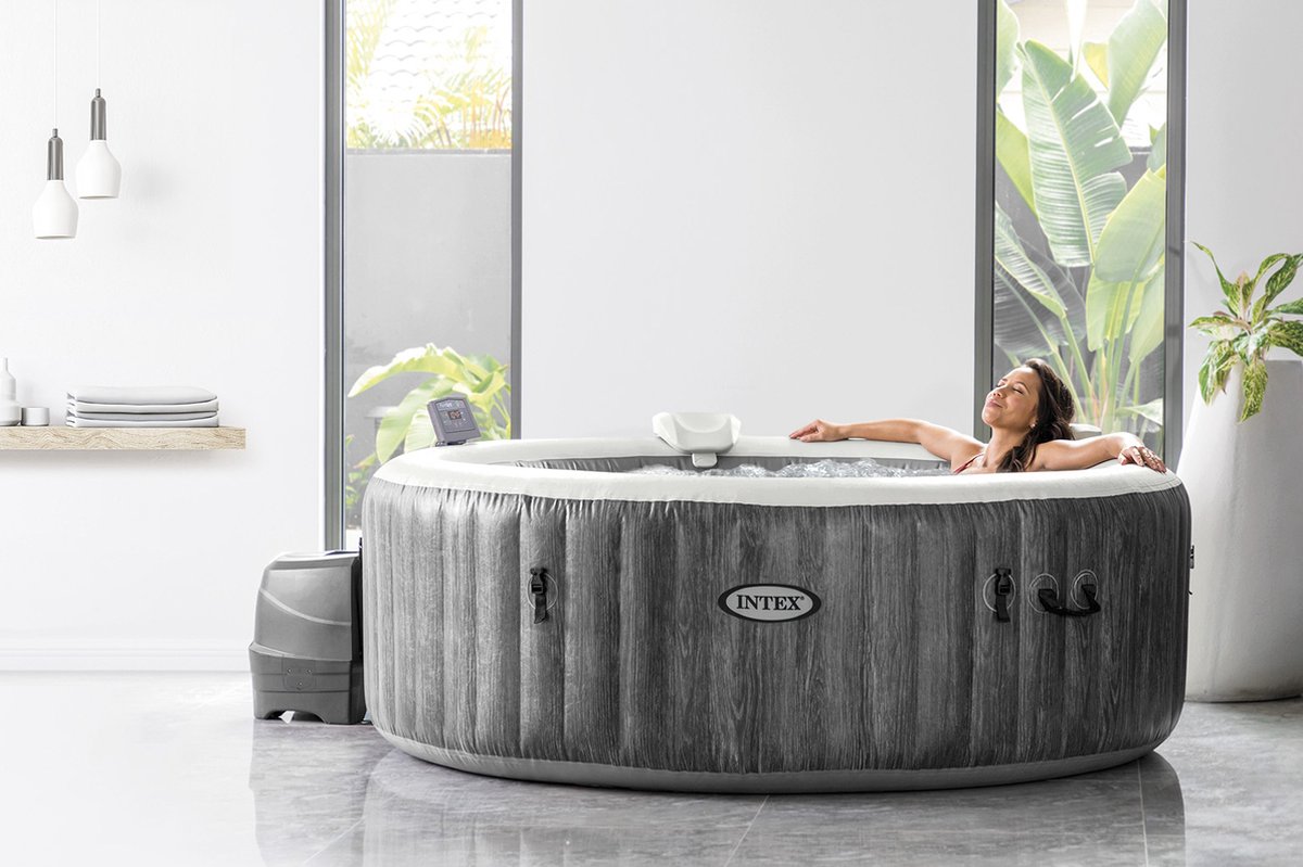Intex PureSpa Greywood De Luxe Jacuzzi 6-persoons Set