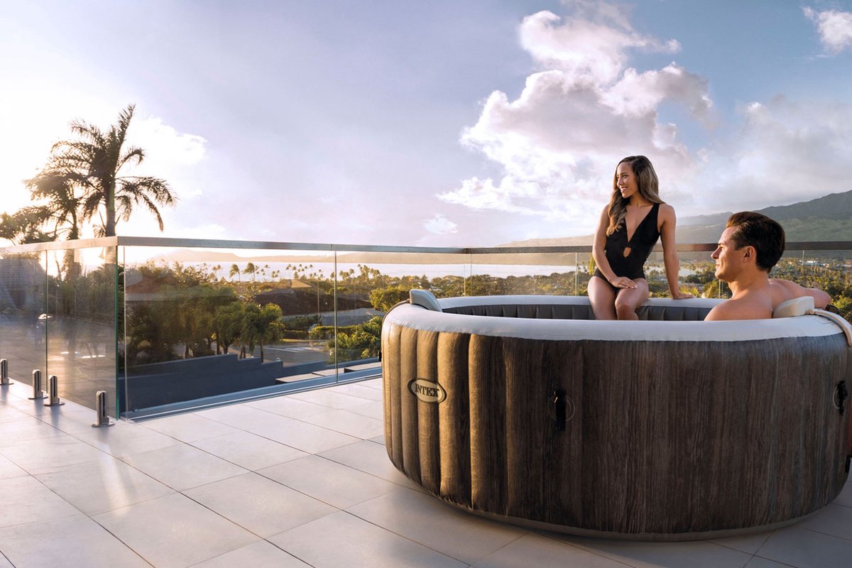Intex PureSpa Greywood De Luxe Jacuzzi 6-persoons Set