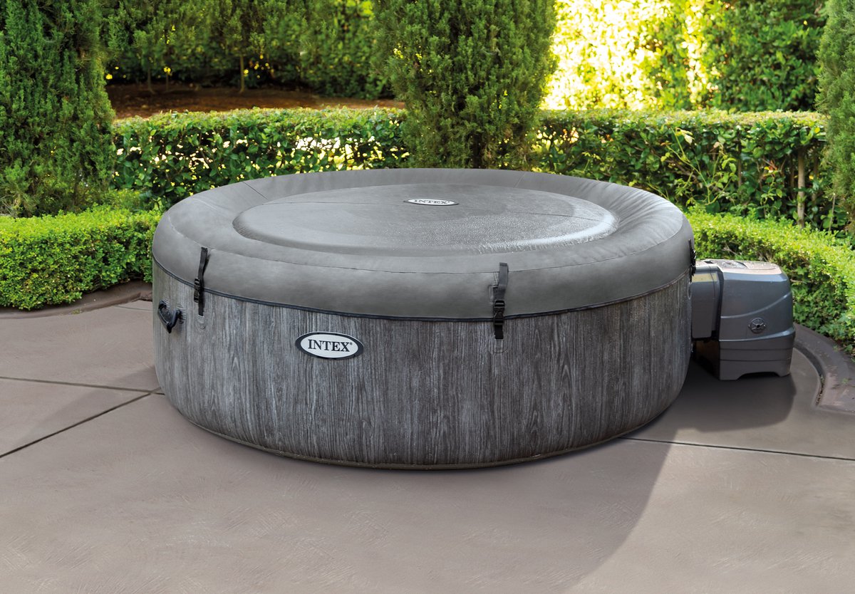 Intex PureSpa Greywood Deluxe 4-Persoons Spa Ø196x71 cm