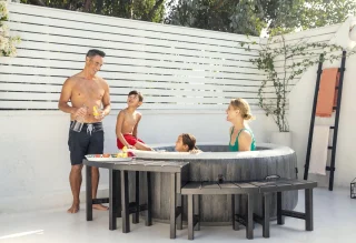 Intex PureSpa Greywood Deluxe 4-Persoons Spa Ø196x71 cm