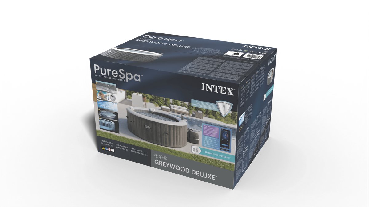 Intex PureSpa Greywood Deluxe Hottub 6-persoons