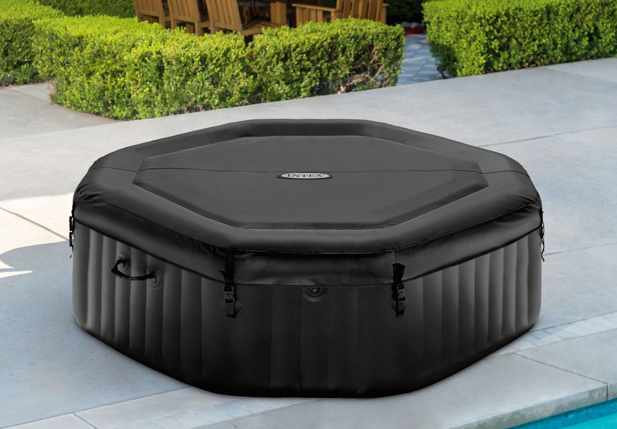 Intex PureSpa Onyx Black Deluxe 4 persoons spa 201x201x71 cm