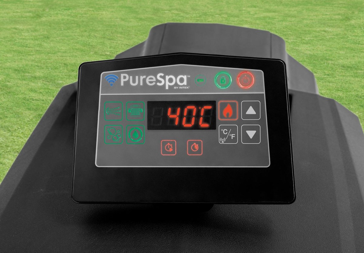 Intex PureSpa Onyx Black Deluxe 4 persoons spa 201x201x71 cm