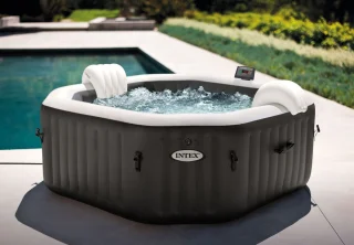 Intex PureSpa Onyx Black Deluxe 4 persoons spa 201x201x71 cm