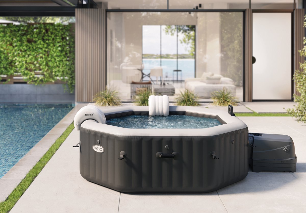 Intex PureSpa Onyx Black Jet & Bubble Deluxe 6-Persoons Spa