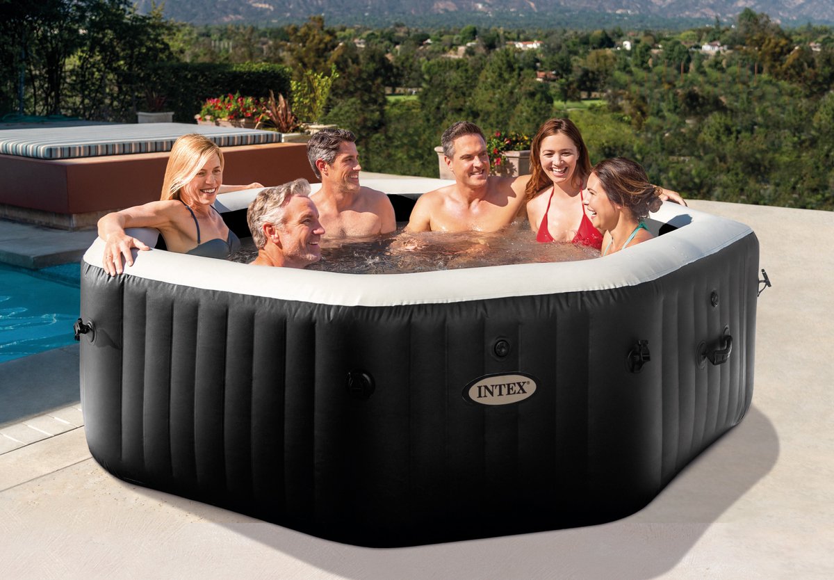Intex PureSpa Onyx Black Jet & Bubble Deluxe 6-Persoons Spa