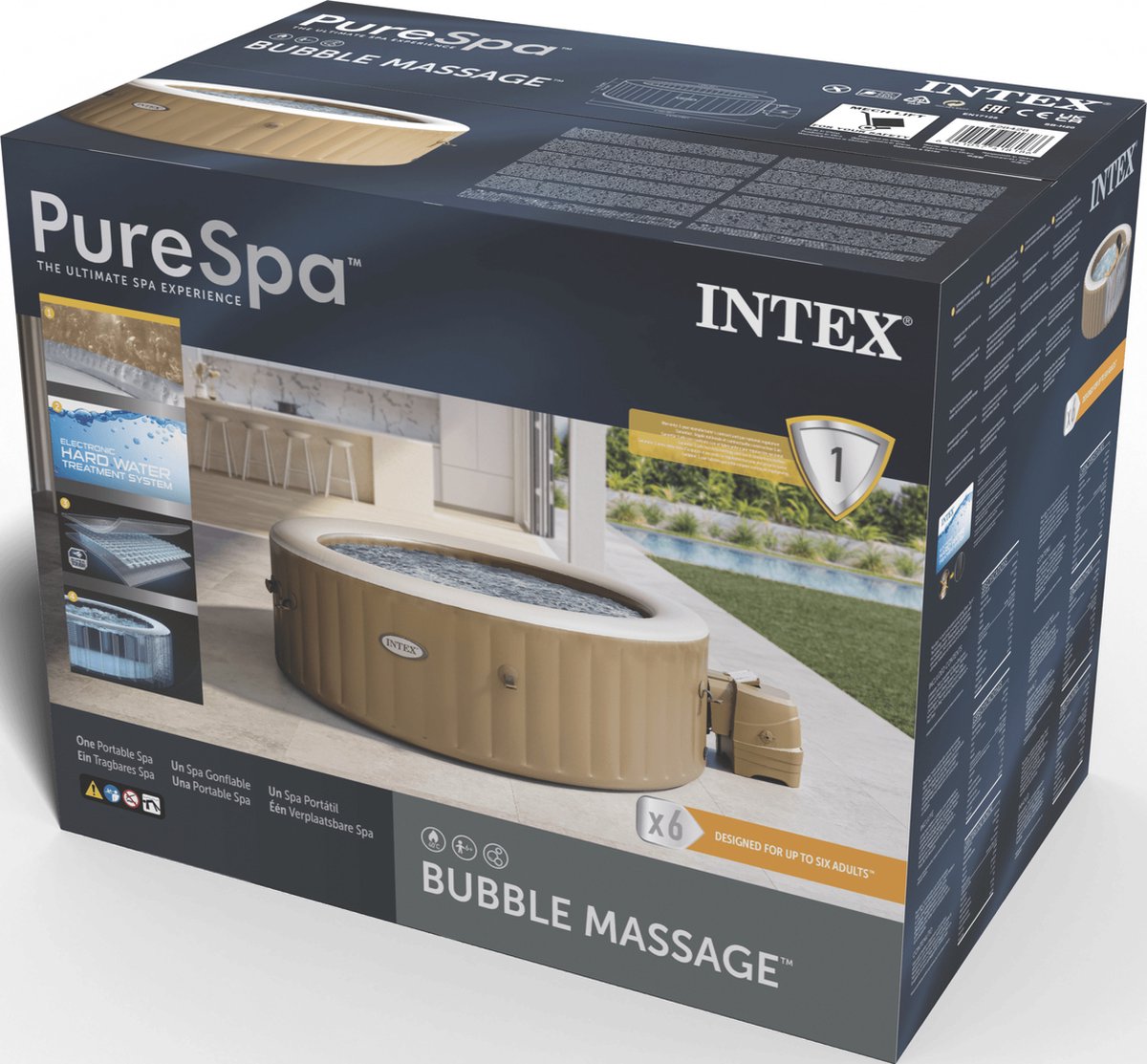 Intex PureSpa Sahara Tan 6-Persoons Bubbelspa