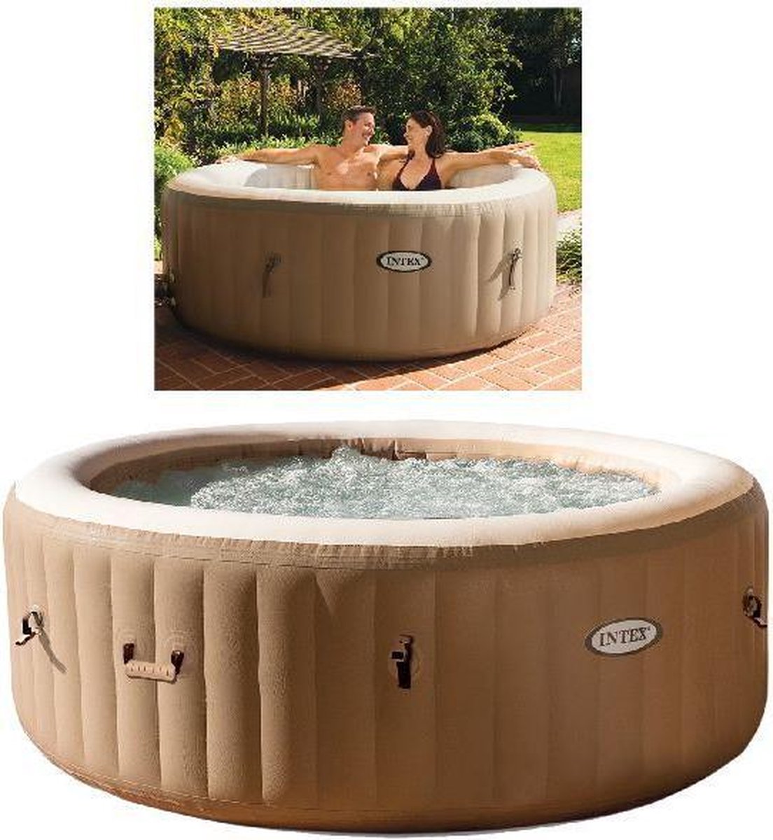 Intex PureSpa Sahara Tan Bubble Massage 4-persoons