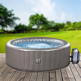 Jacuzzi Opblaasbaar 3-Persoons Rond 165 cm Grijs