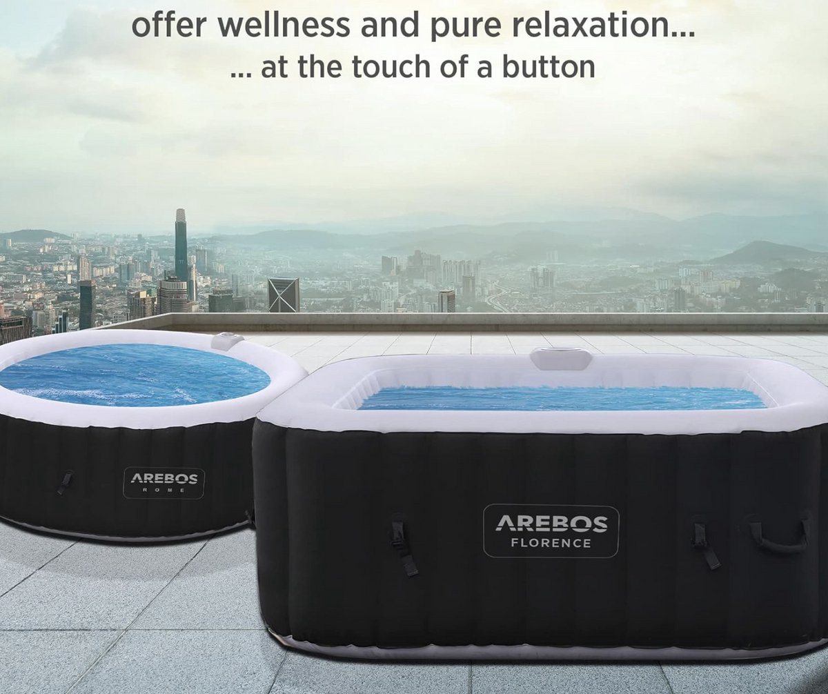 Jacuzzi Opblaasbaar 6 Persoons Ø208 cm Bubbelbad