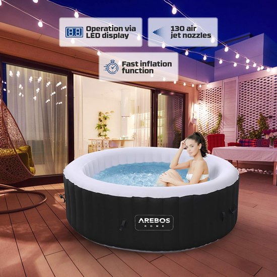 Jacuzzi Opblaasbaar 6 Persoons Ø208 cm Bubbelbad
