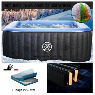 Jacuzzi Opblaasbaar Vierkant 4-6 Personen