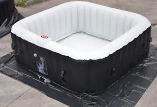 Jacuzzi Opblaasbare Hottub 4-persoons Vierkant Zwart