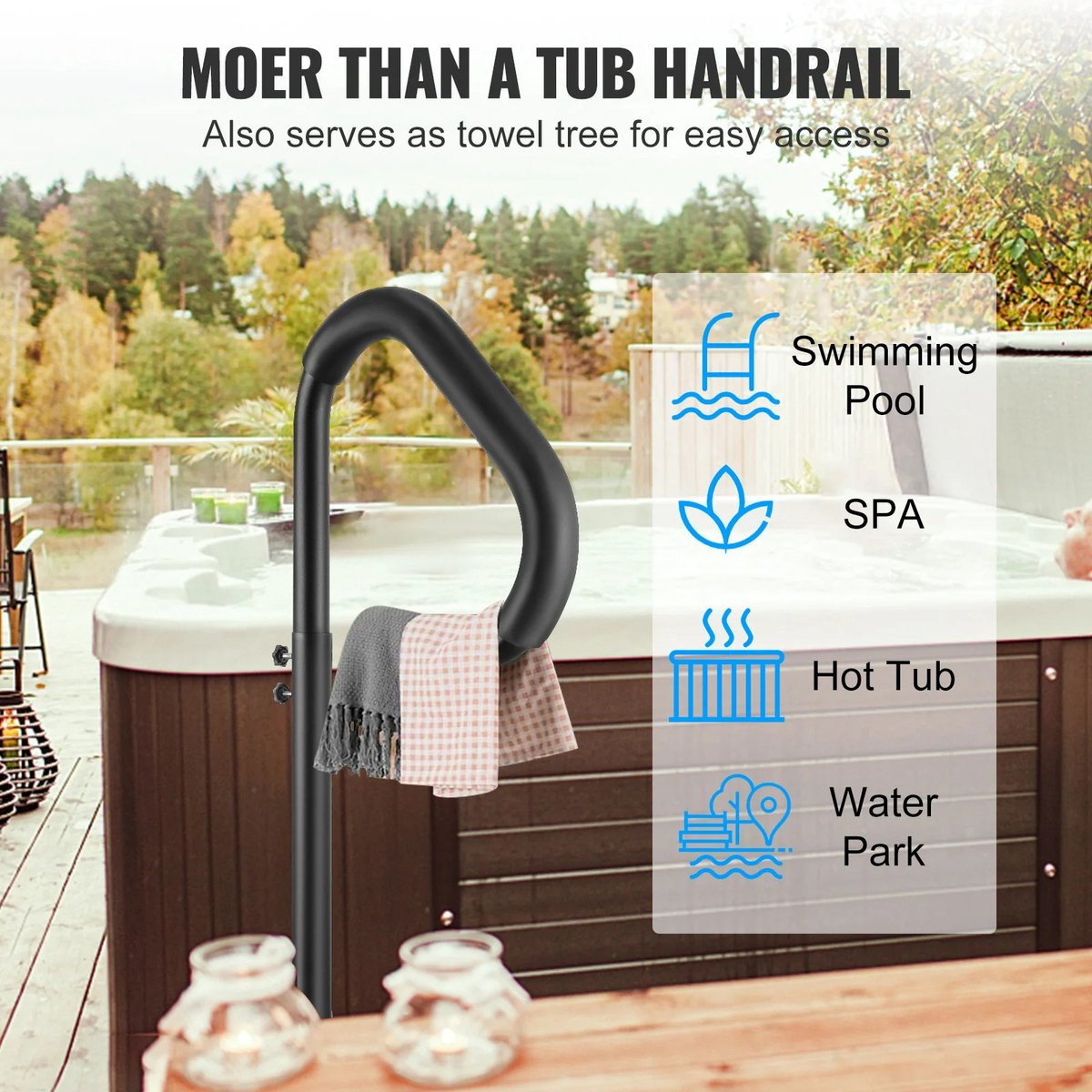 Jurrys Hottub leuning 116x37 cm draaibaar