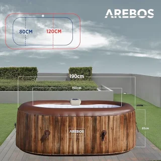 De Laura Opblaasbare Jacuzzi Ovaal 190x120x65 cm – 2-persoons in één oogopslag