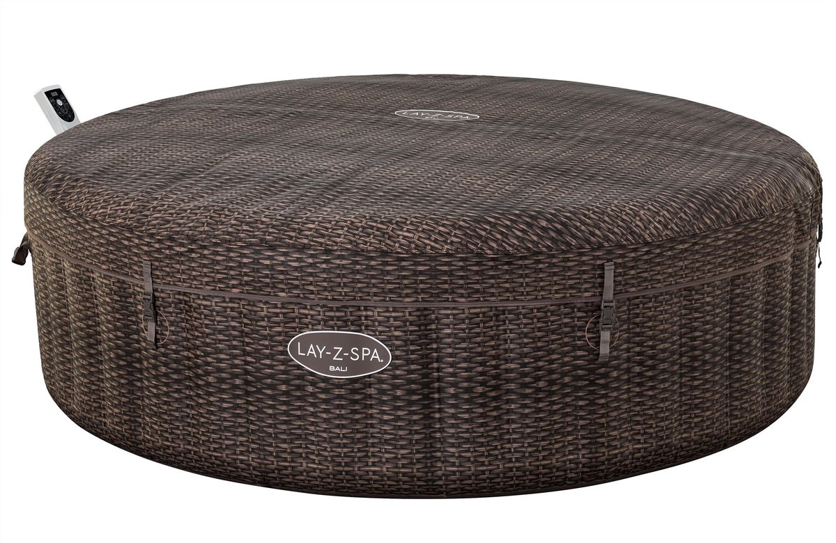 Lay-Z-Spa Bali MaxHold EnergySense UltraFit AirJet 216x71cm Bruin Rattan Rond