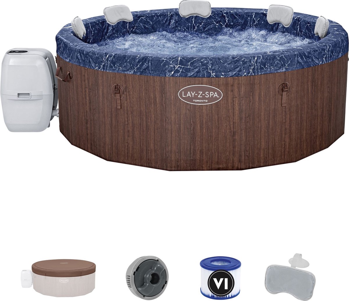 Lay-Z-Spa Toronto ThermaCore Smart Airjet Plus 7 2024 Brown Wood