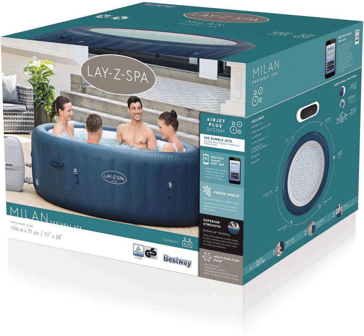 LAZY-Z Milan Opblaasbare Spa