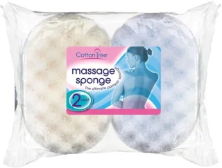 Luxe massagebad-sponsen duopack