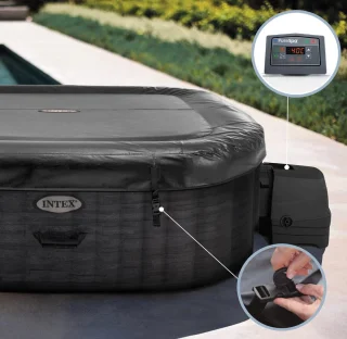 Luxe Outdoor Whirlpool Vierkant 175x175x71 cm - 4 Persoons Spa Bad