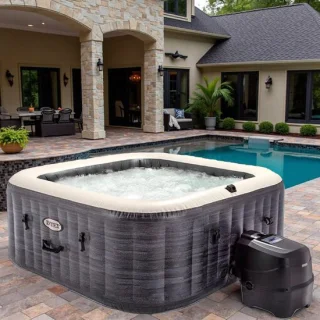 Luxe Outdoor Whirlpool Vierkant 175x175x71 cm - 4 Persoons Spa Bad
