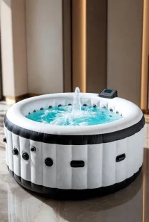 Medahomestore 4-6 persoons opblaasbare vierkante whirlpool 206 x 206 x 71 cm
