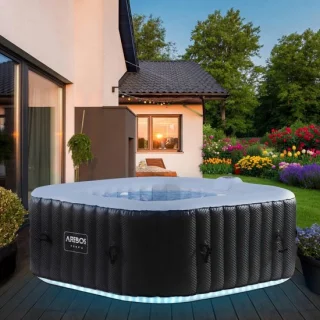 Mobili Bella Opblaasbare Vierkante Whirlpool 4-persoons
