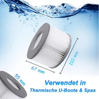 MSPA Filterpatronen 6 stuks voor opblaasbare spa