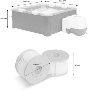 MSPA Sapphire Vaste Spa 6-persoons