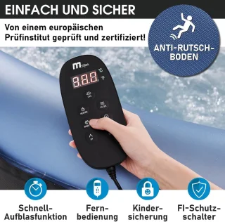 Novihome Bergen Premium Opblaasbare Whirlpool Spa Ø180 cm – 4-persoons