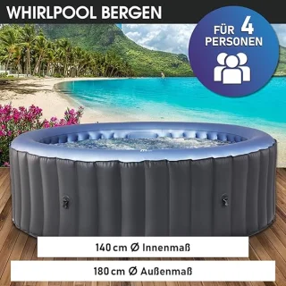 Novihome Bergen Premium Opblaasbare Whirlpool Spa Ø180 cm – 4-persoons