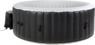 De Novihome Luxe Whirlpool Opblaasbare Spa 4 Persoons Zwart-Wit in één oogopslag