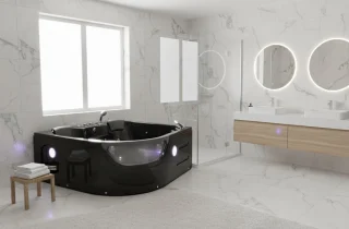 Novihome Pegaso Deluxe Whirlpool Eckbadewanne