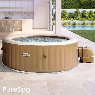 De Novihome PureSpa Deluxe Opblaasbare Spa 4-persoons - Beige in één oogopslag