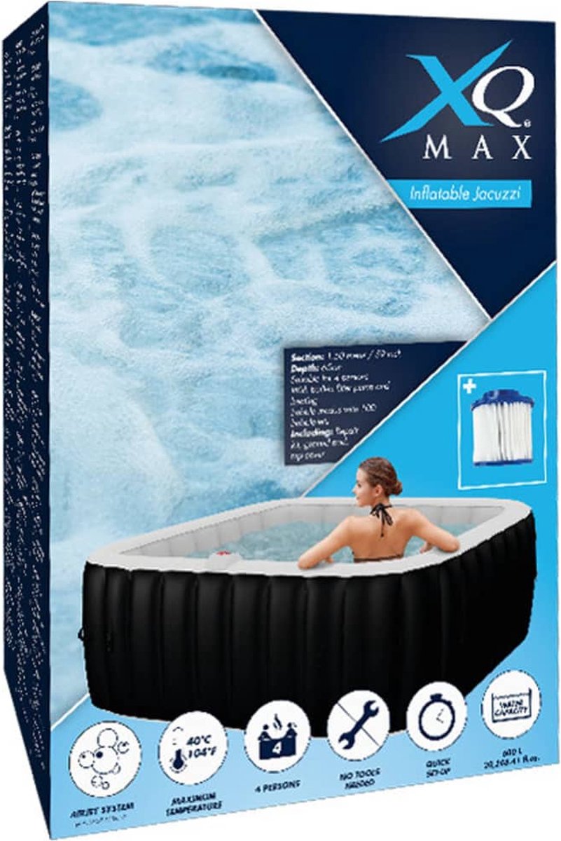 Opblaasbaar Bubbelbad 2-4 Persoons 145x65cm 1200W