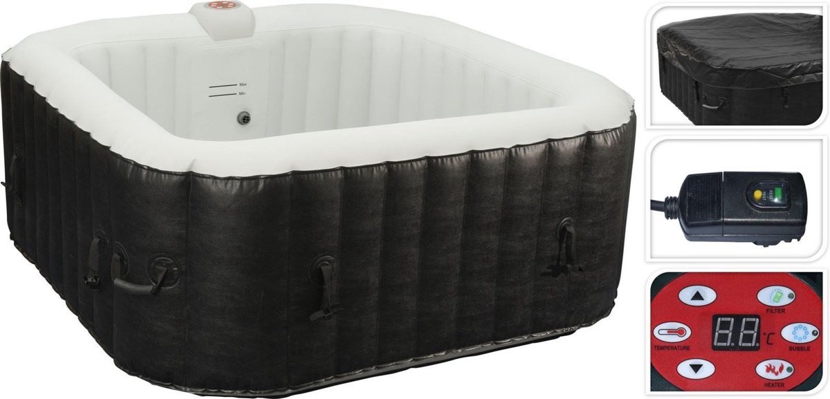 Opblaasbaar Bubbelbad 2-4 Persoons 145x65cm 1200W