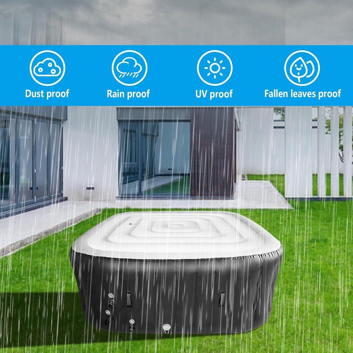 Wat vinden we goed aan de Opblaasbare Hot Tub Afdekking 42ft PVC Geïsoleerd