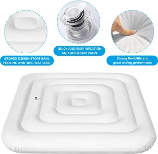 Opblaasbare Hot Tub Afdekking 42ft PVC Geïsoleerd