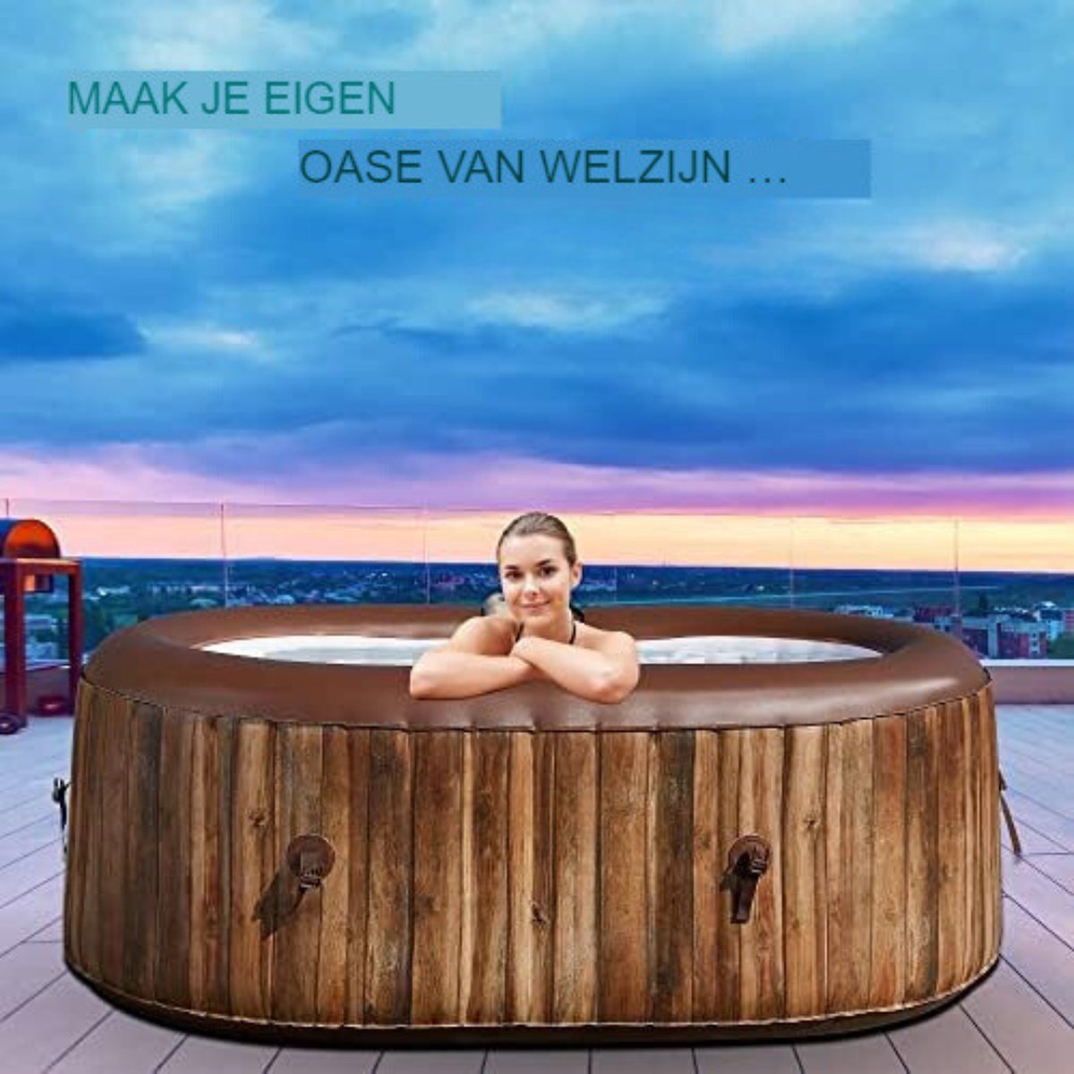 Opblaasbare Jacuzzi 190cm 2 Personen 550L