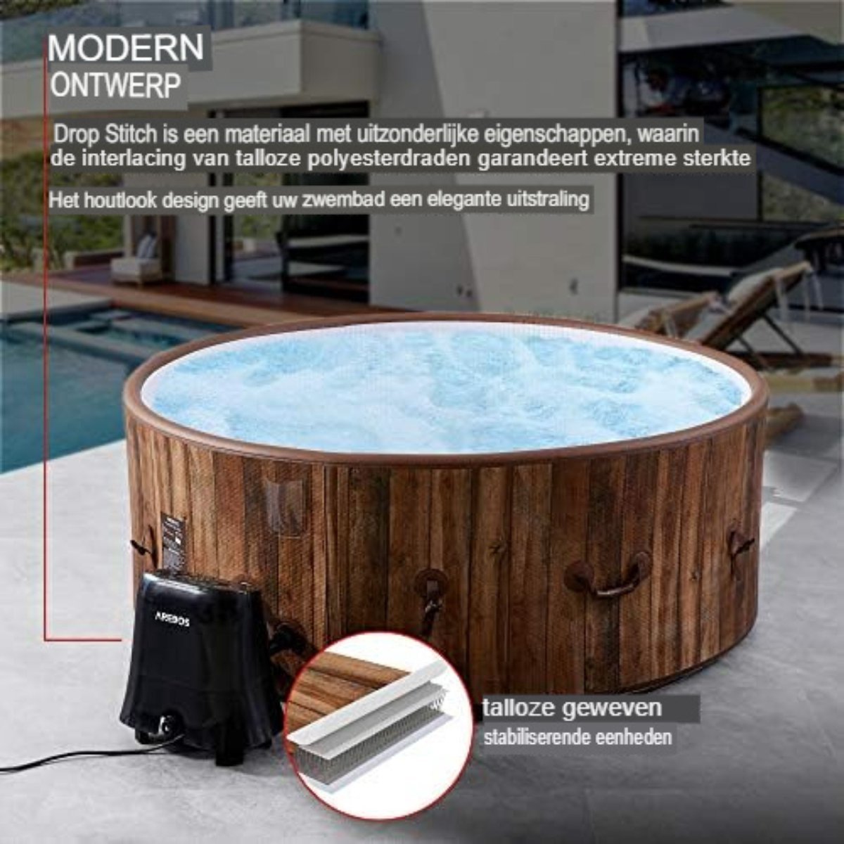 Opblaasbare Jacuzzi 6 Personen 180cm 1120L