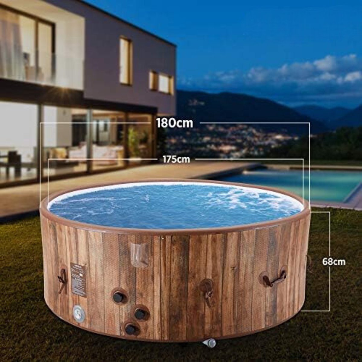 Opblaasbare Jacuzzi 6 Personen 180cm 1120L