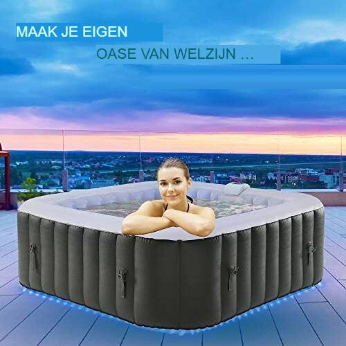 Wat vinden we goed aan de Opblaasbare Jacuzzi 6 Personen 185cm 910L