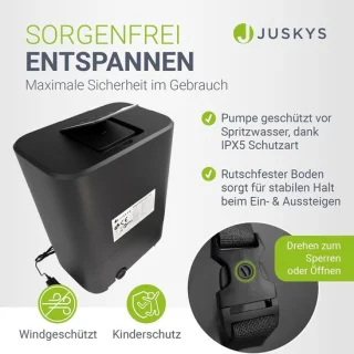 Opblaasbare jacuzzi 6 personen - House&Garden AquaRelax Elite - grijs/blauw