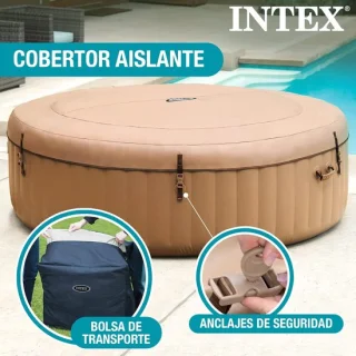 Opblaasbare Jacuzzi 6 personen - House&Garden LuxurySpa Bubble Pro - rond - beige