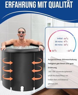 Wat vinden we goed aan de Opblaasbare opvouwbare badkuip Ø75 cm voor volwassenen