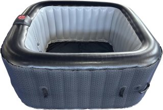 De Opblaasbare spa 6-persoons vierkant 185 x 185 cm in één oogopslag